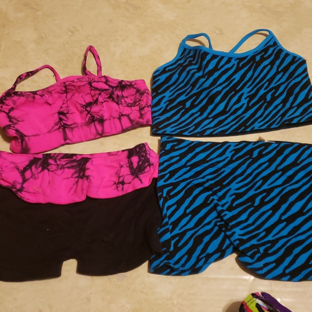 (2) 2 piece dance outfit